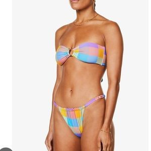 We Wore What Oversized Gingham Set (swim top, bottom, and coverup)